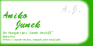 aniko junek business card